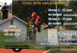 Clinic Jelle van Gorkom op 5 maart
