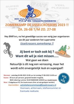Geef je op voor het BMX kamp in augustus