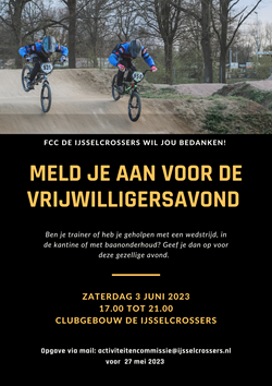 Meld je aan voor de vrijwilligersavond!