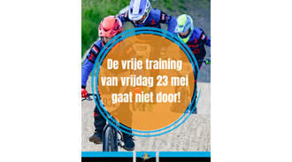 De vrije training gaat NIET door